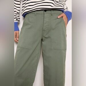 SANCTUARY olive green cotton blend chino khaki utility high rise crop pants 30”‍